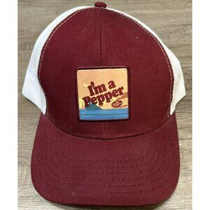 Dr. Pepper I'm A Pepper Maroon White Mesh Back Truckers Hat Baseball Cap